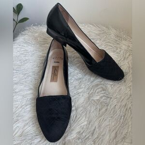 Amalfi Pillow Hubba Black‎ Patent Leather And Suede Flats Loafer Size 9B
